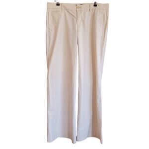 Gap Stretch Trouser Pants Beige Wide Leg Coastal Grandma Minimalist Resortwear